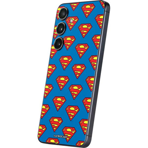 DC Comics Superman Logo Pattern Galaxy S25 Skin