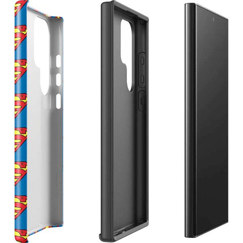 DC Comics Superman Logo Pattern Galaxy S25 Ultra Impact Case