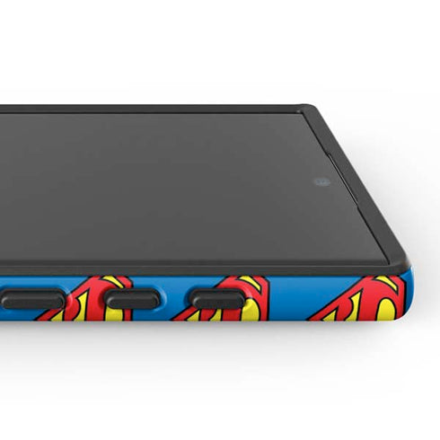 DC Comics Superman Logo Pattern Galaxy S25 Ultra Impact Case