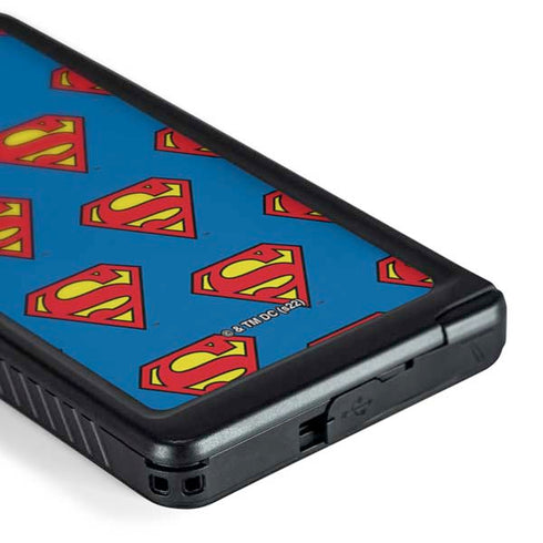 DC Comics Superman Logo Pattern Galaxy S24 Ultra Waterproof Case