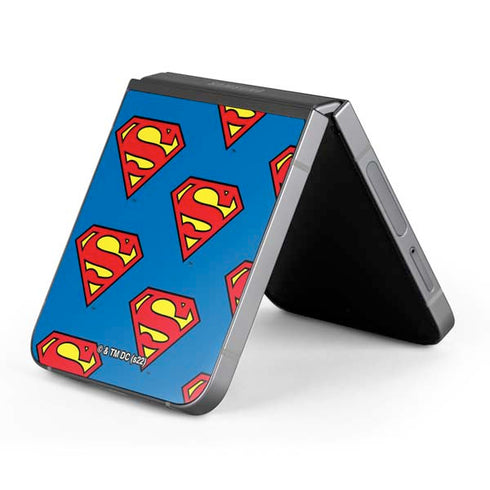 DC Comics Superman Logo Pattern Galaxy Z Flip6 Skin