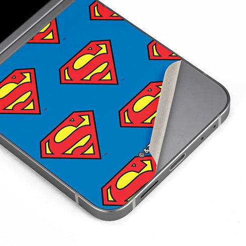 DC Comics Superman Logo Pattern Galaxy Z Flip6 Skin