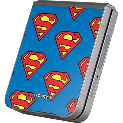 DC Comics Superman Logo Pattern Galaxy Z Flip6 Skin