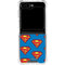 DC Comics Superman Logo Pattern Galaxy Z Flip6 Clear Case