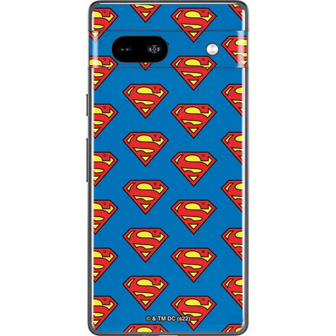 DC Comics Superman Logo Pattern Google Pixel 7a Skin