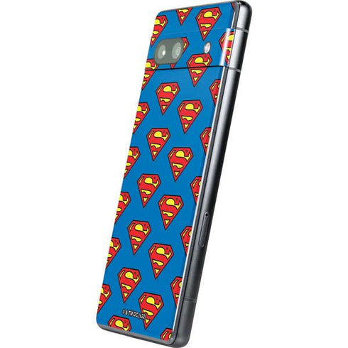 DC Comics Superman Logo Pattern Google Pixel 7a Skin