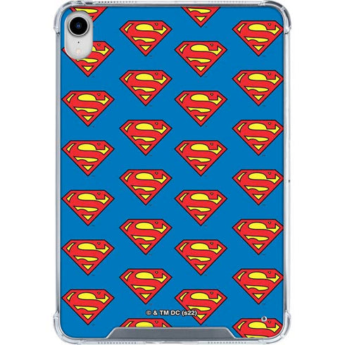 DC Comics Superman Logo Pattern iPad 11th Gen (2025) Clear Case
