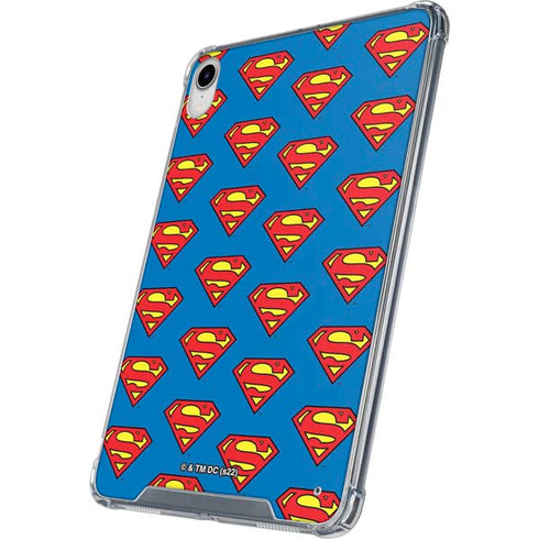 DC Comics Superman Logo Pattern iPad 11th Gen (2025) Clear Case