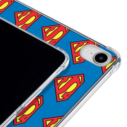 DC Comics Superman Logo Pattern iPad 11th Gen (2025) Clear Case