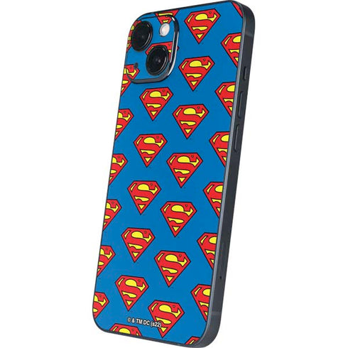 DC Comics Superman Logo Pattern iPhone 15 Skin