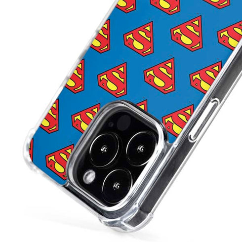 DC Comics Superman Logo Pattern iPhone 16 Pro Max MagSafe Case