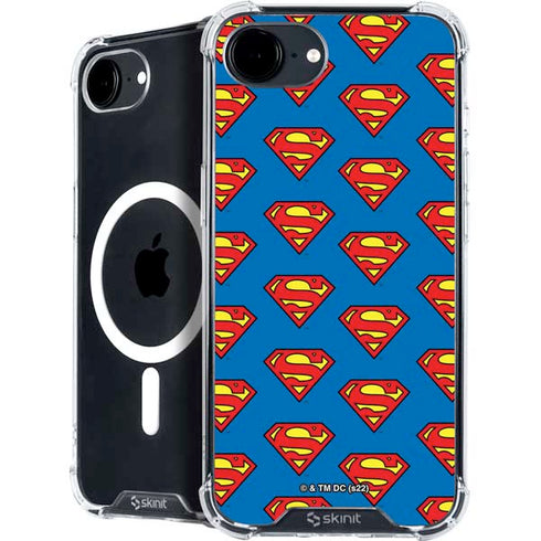 DC Comics Superman Logo Pattern iPhone 16e MagSafe Case