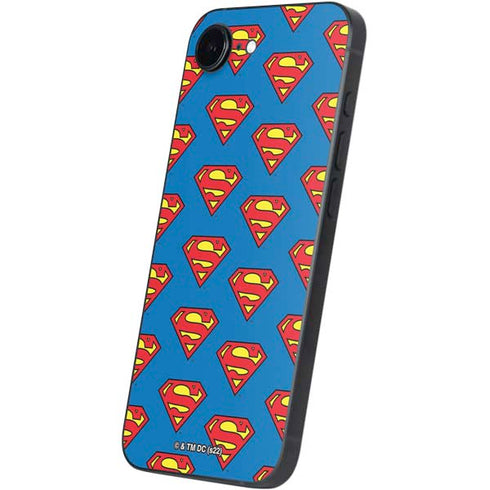 DC Comics Superman Logo Pattern iPhone 16e Skin