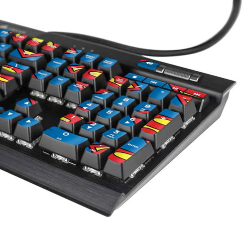 DC Comics Superman Logo Pattern K95 RGB PLATINUM Mechanical Gaming Keyboard Skin