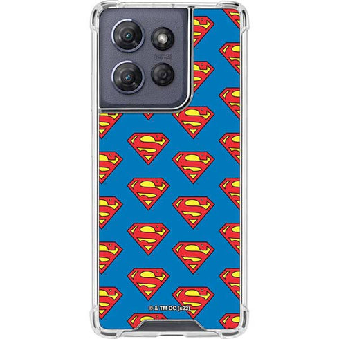 DC Comics Superman Logo Pattern Moto G Play 5G (2025) Clear Case