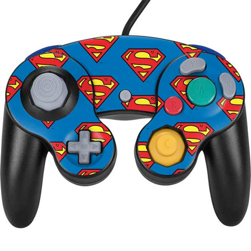 DC Comics Superman Logo Pattern Nintendo Skins