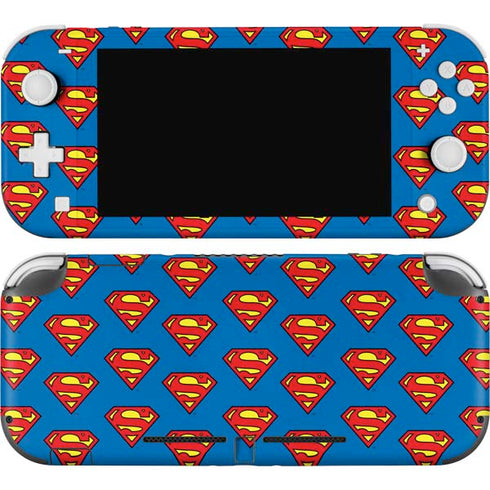 DC Comics Superman Logo Pattern Nintendo Skins