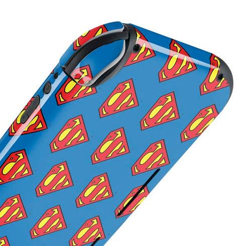 DC Comics Superman Logo Pattern Nintendo Switch Lite Skin