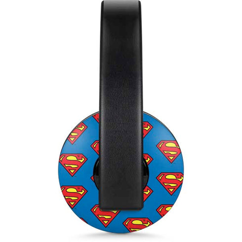 DC Comics Superman Logo Pattern PlayStation 4 Gold Wireless Headset Skin