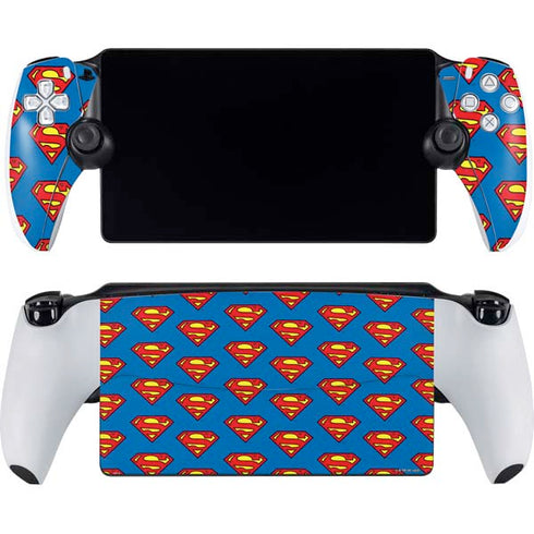 DC Comics Superman Logo Pattern PlayStation Portal Remote Player Skin