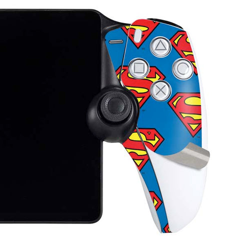 DC Comics Superman Logo Pattern PlayStation Portal Remote Player Skin