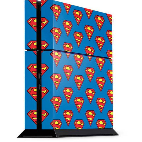 DC Comics Superman Logo Pattern PlayStation PS4 Skins