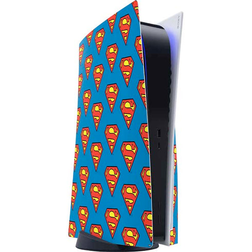DC Comics Superman Logo Pattern PlayStation PS5 Skins