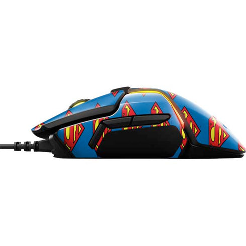 DC Comics Superman Logo Pattern SteelSeries Rival 600 Gaming Mouse Skin