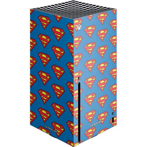 DC Comics Superman Logo Pattern Xbox Series X Skins
