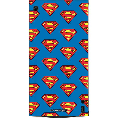 DC Comics Superman Logo Pattern XBox Series X Digital Edition Console Skin