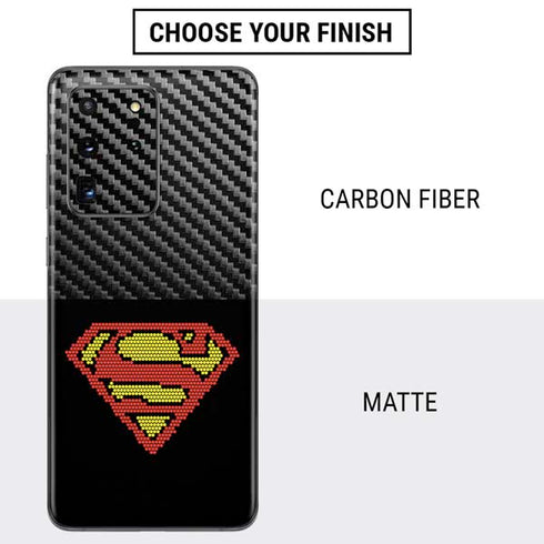 DC Comics Superman Logo Pixels Galaxy S20 Ultra 5G Skin