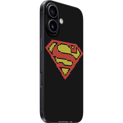 DC Comics Superman Logo Pixels iPhone 16 Plus Skin