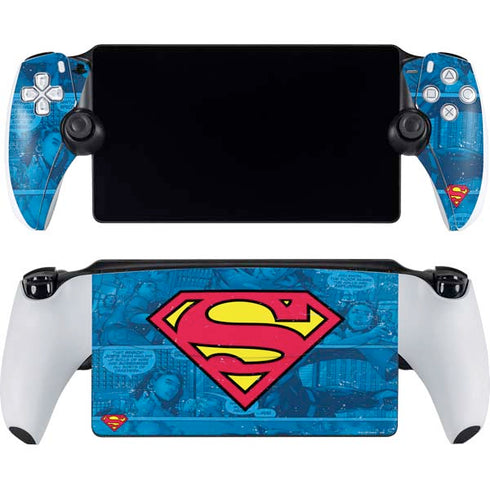 DC Comics Superman Logo Background Pattern PlayStation PS5 Skins