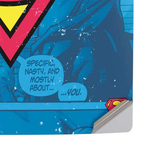 DC Comics Superman Logo Background Pattern PS5 Pro Console Skin