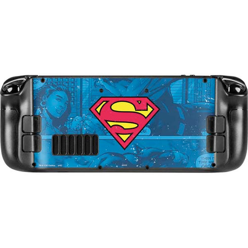 DC Comics Superman Logo Background Pattern Steam Deck Handheld Gaming Computer Skin