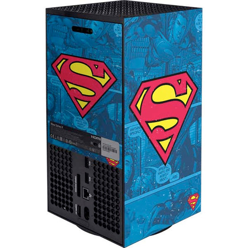 DC Comics Superman Logo Background Pattern Xbox Series X Bundle Skin