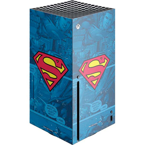 DC Comics Superman Logo Background Pattern Xbox Series X Skins