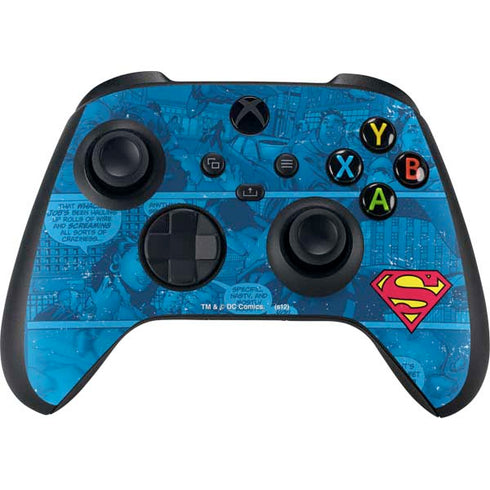 DC Comics Superman Logo Background Pattern Xbox Series X Skins