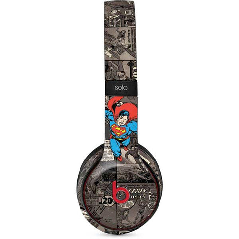DC Comics Superman Vintage Action pose pattern Beats Solo 3 Wireless Skin