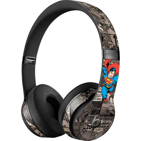 DC Comics Superman Vintage Action pose pattern Beats Solo 3 Wireless Skin