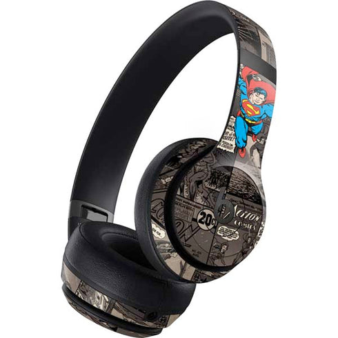 DC Comics Superman Vintage Action pose pattern Beats Studio Pro Wireless Headphones Skin
