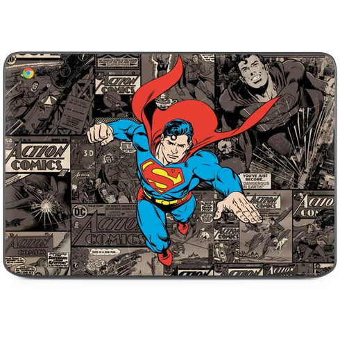 DC Comics Superman Vintage Action pose pattern HP Chromebook Skin