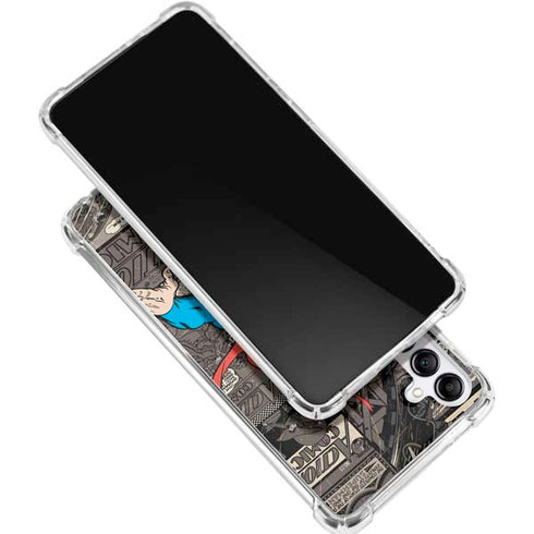 DC Comics Superman Vintage Action pose pattern Galaxy A16 5G Clear Case