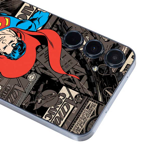 DC Comics Superman Vintage Action pose pattern Galaxy A35 5G Skin