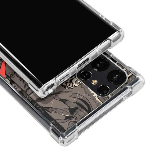 DC Comics Superman Vintage Action pose pattern Galaxy S23 Ultra Clear Case