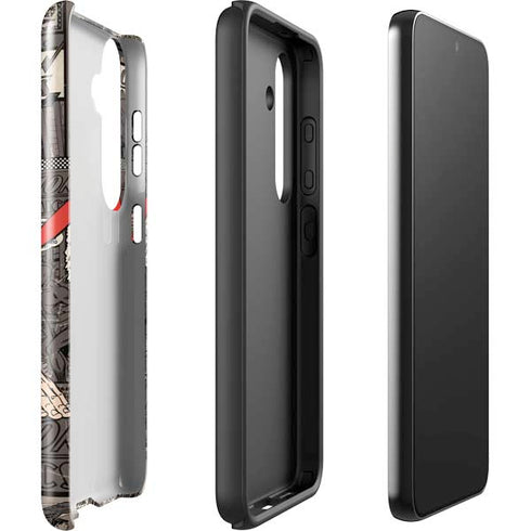 DC Comics Superman Vintage Action pose pattern Galaxy S25 Plus Impact Case