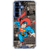 DC Comics Superman Vintage Action pose pattern Galaxy S25 Plus Clear Case