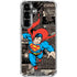 DC Comics Superman Vintage Action pose pattern Galaxy S26 Plus Clear Case