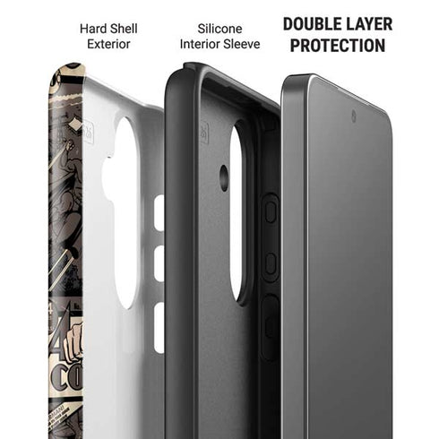 DC Comics Superman Vintage Action pose pattern Galaxy S26 Plus Impact Case
