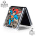 DC Comics Superman Vintage Action pose pattern Galaxy Z Flip6 Clear Case